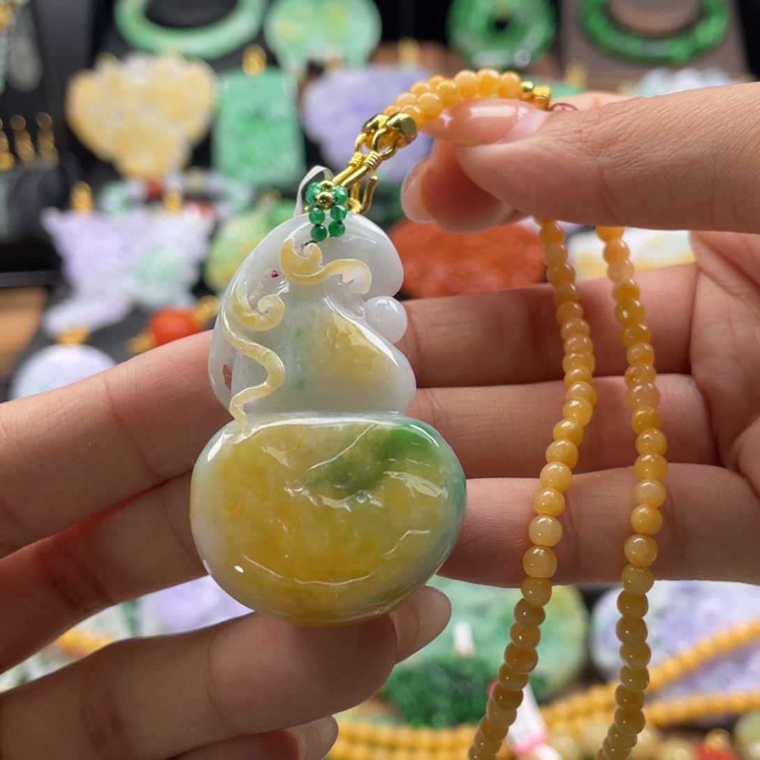 翡翠未镶嵌颈饰代编织