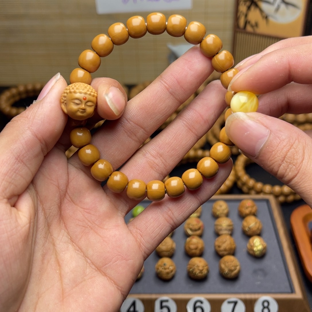 青***啤猴头核桃手串猴头