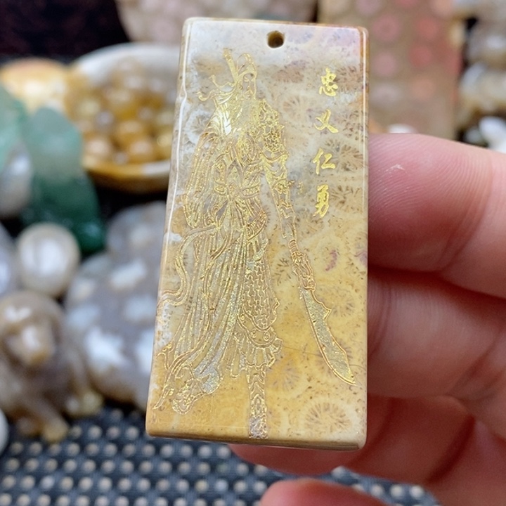 硅化珊瑚（珊瑚玉）颈饰未镶嵌