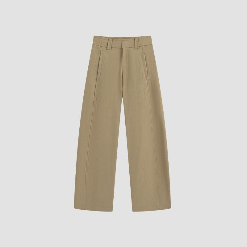 【钛金棉100%】2025秋冬新款休闲裤女西裤百搭弹力舒适透气直筒裤