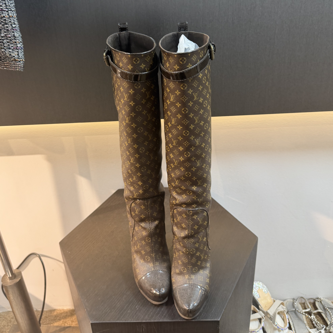 90新 LouisVuitton/路易威登 美拉德风内增高百搭显瘦时尚长筒靴