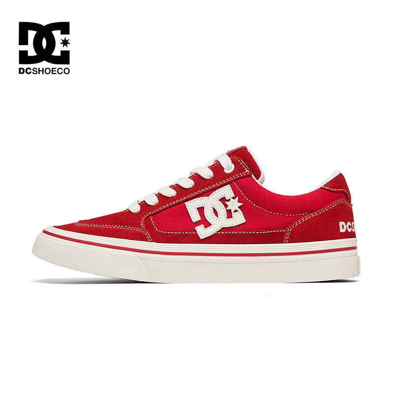 DCSHOES CANVAS CAS 夏季运动帆布鞋透气时尚百搭休闲红色情侣鞋
