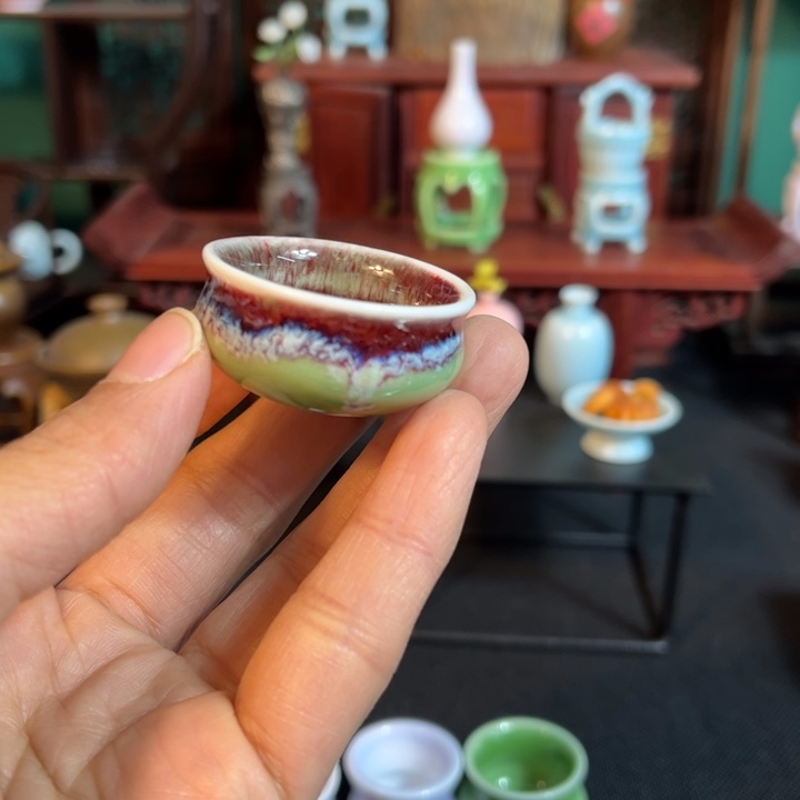 摆件微陶老王迷你花瓶