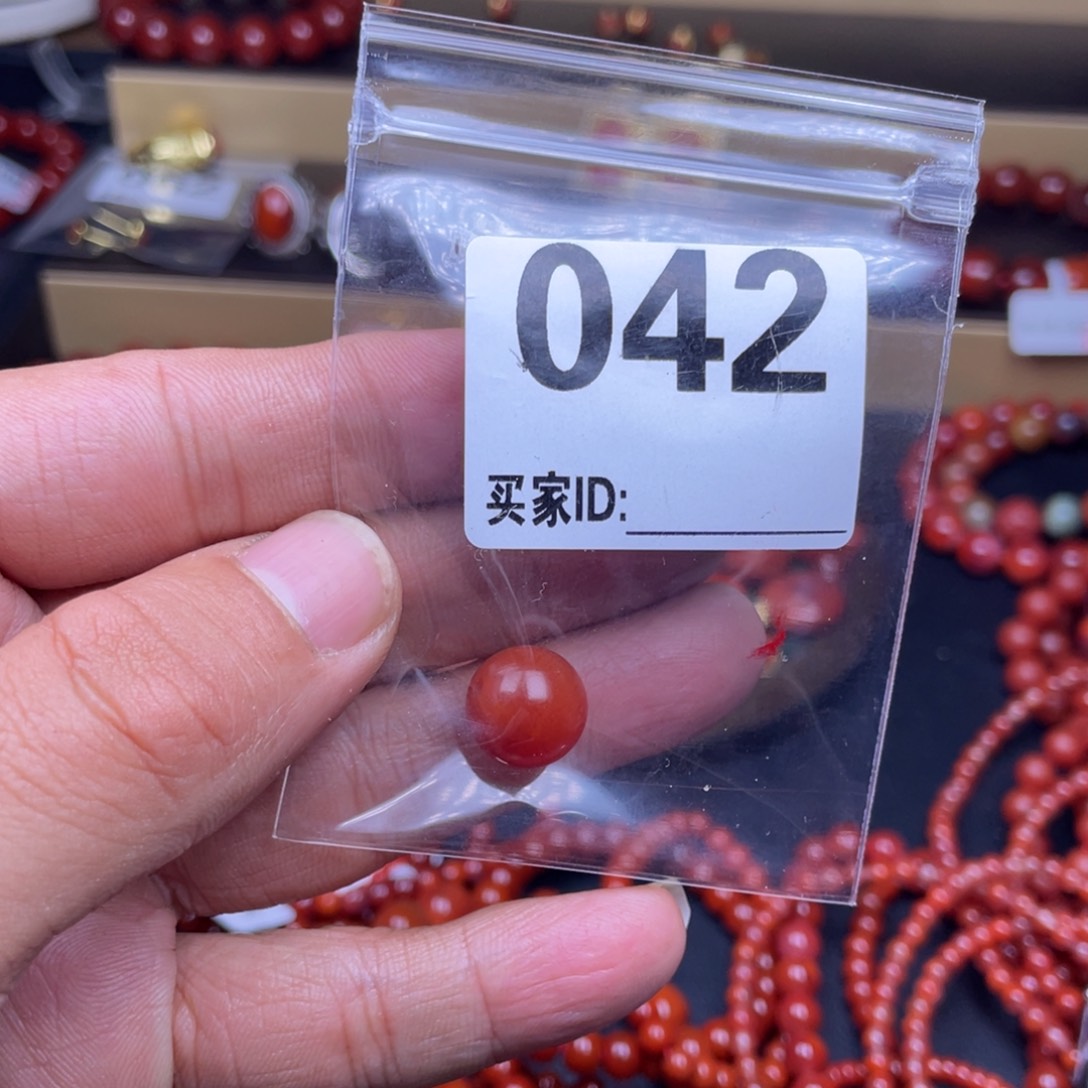 帕***尼南红玛瑙未镶嵌12.3mm珠子