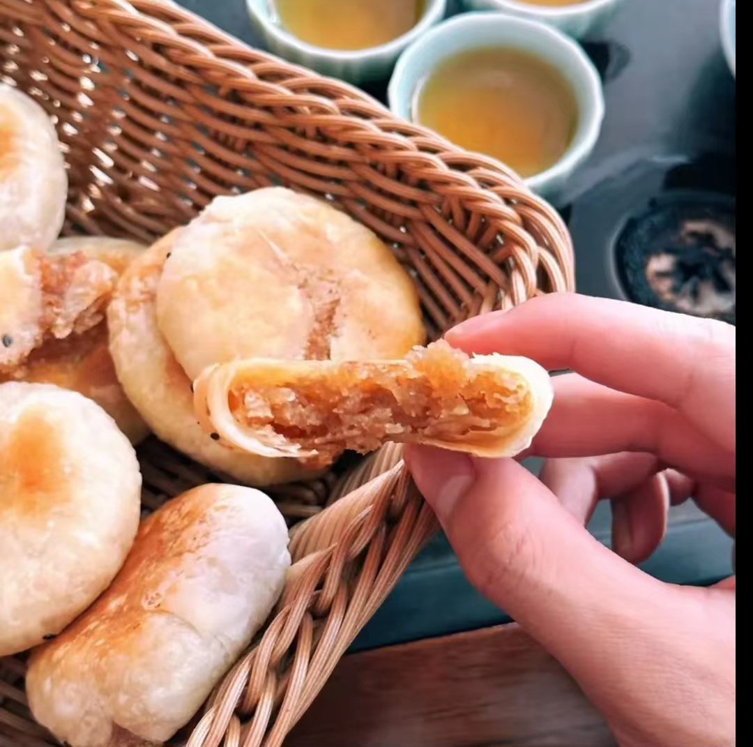 芋泥饼桂龍糖饼家正宗潮汕特产惠来酥皮芋泥饼老式红纸包装340克