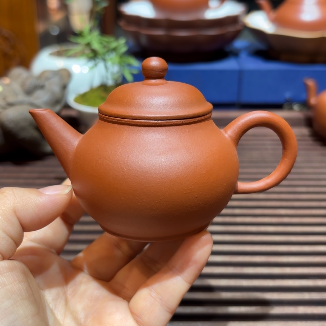 茶壶紫砂紫砂壶九十年代红泥芭乐95cc
