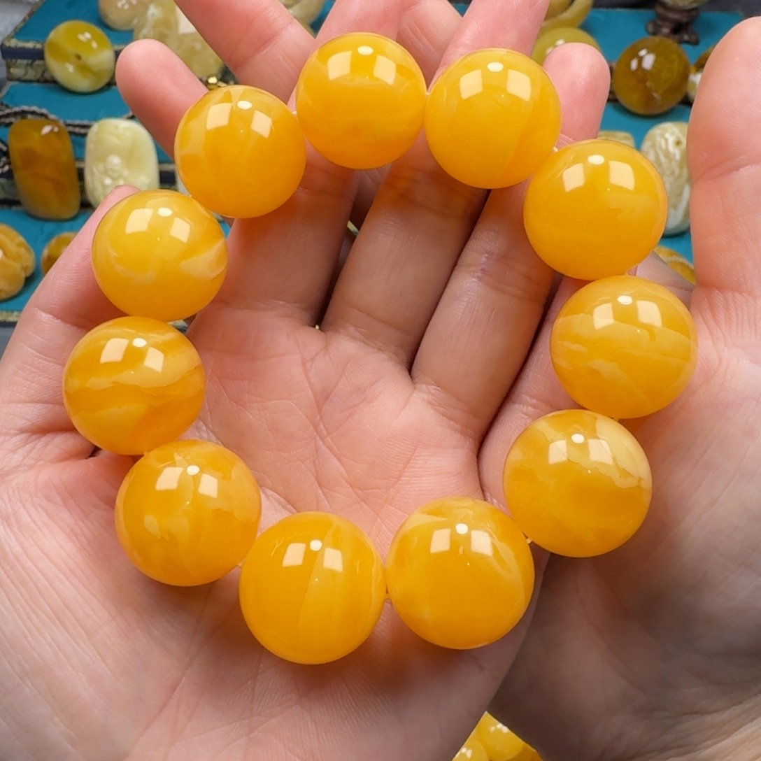 琥珀手链未镶嵌蜜蜡