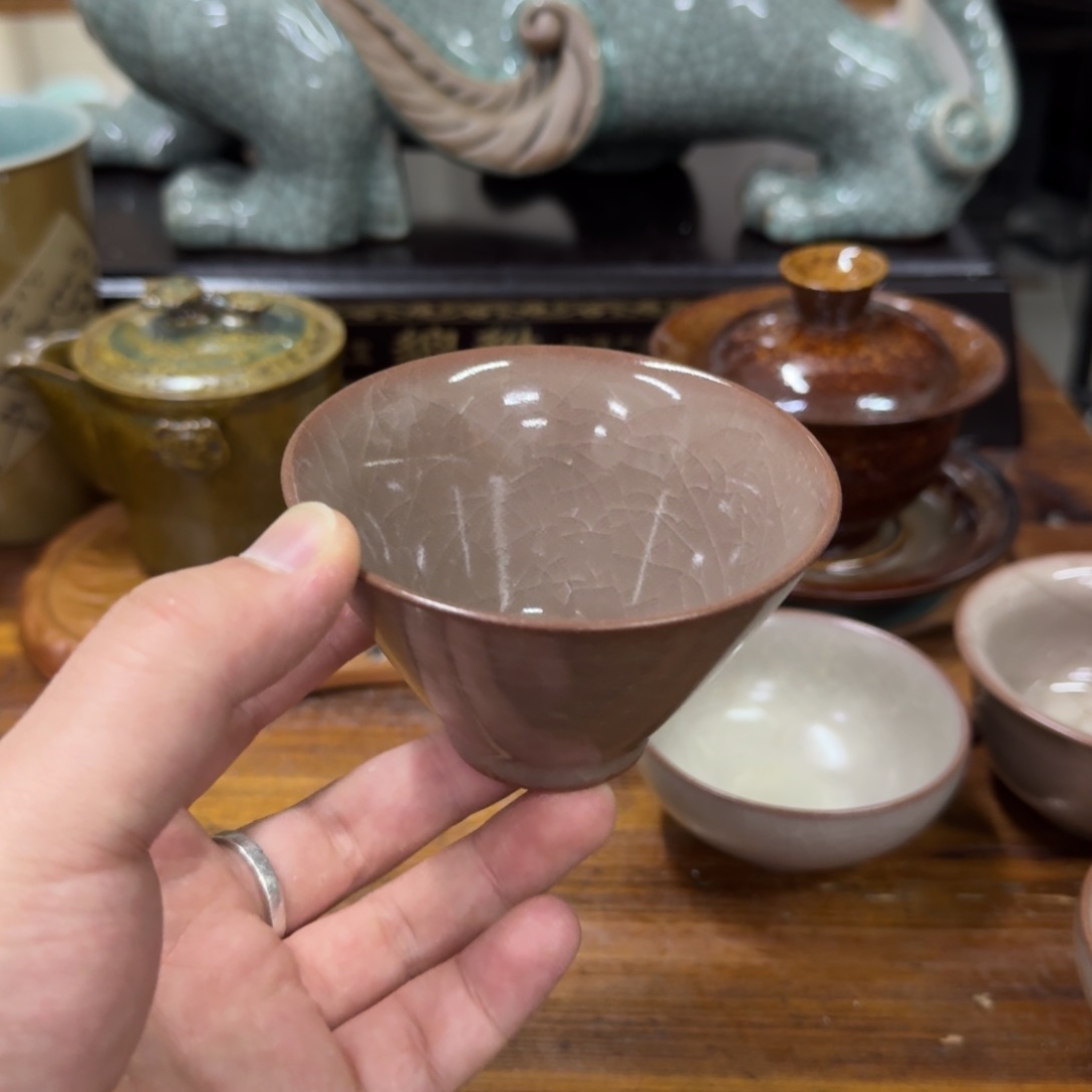 龙泉青瓷茶具微瑕9123