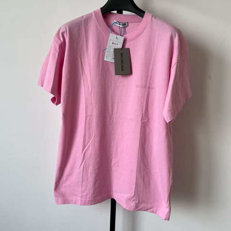 未使用 Balenciaga/巴黎世家 复古平纹短袖  落肩袖T恤 M码 01298