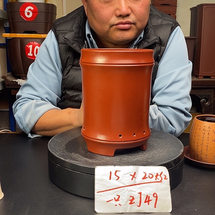 紫砂花盆货号一只ZJ49