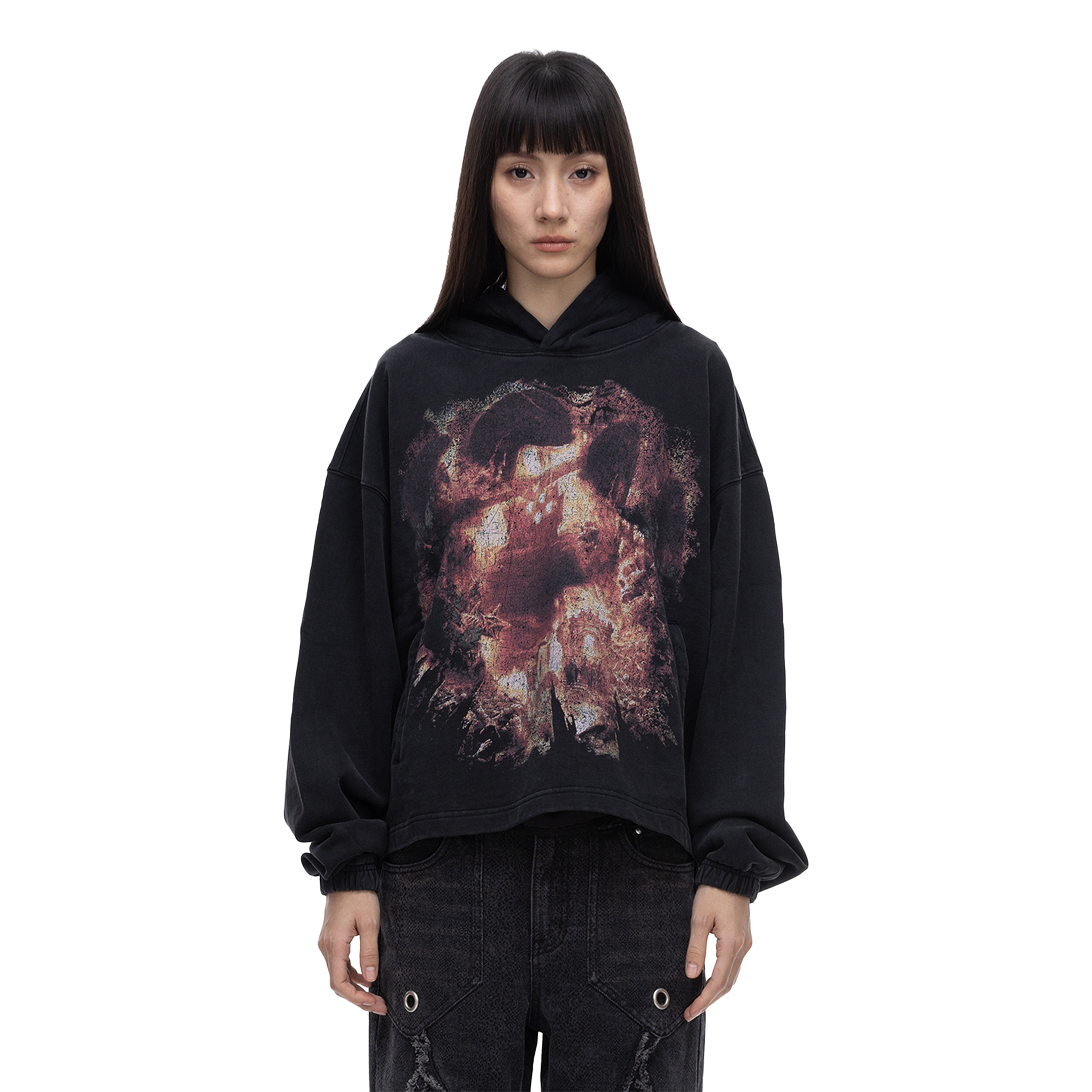 TBHNP 血月之夜水洗做旧图案帽衫 THE BLOOD MOON HOODIE