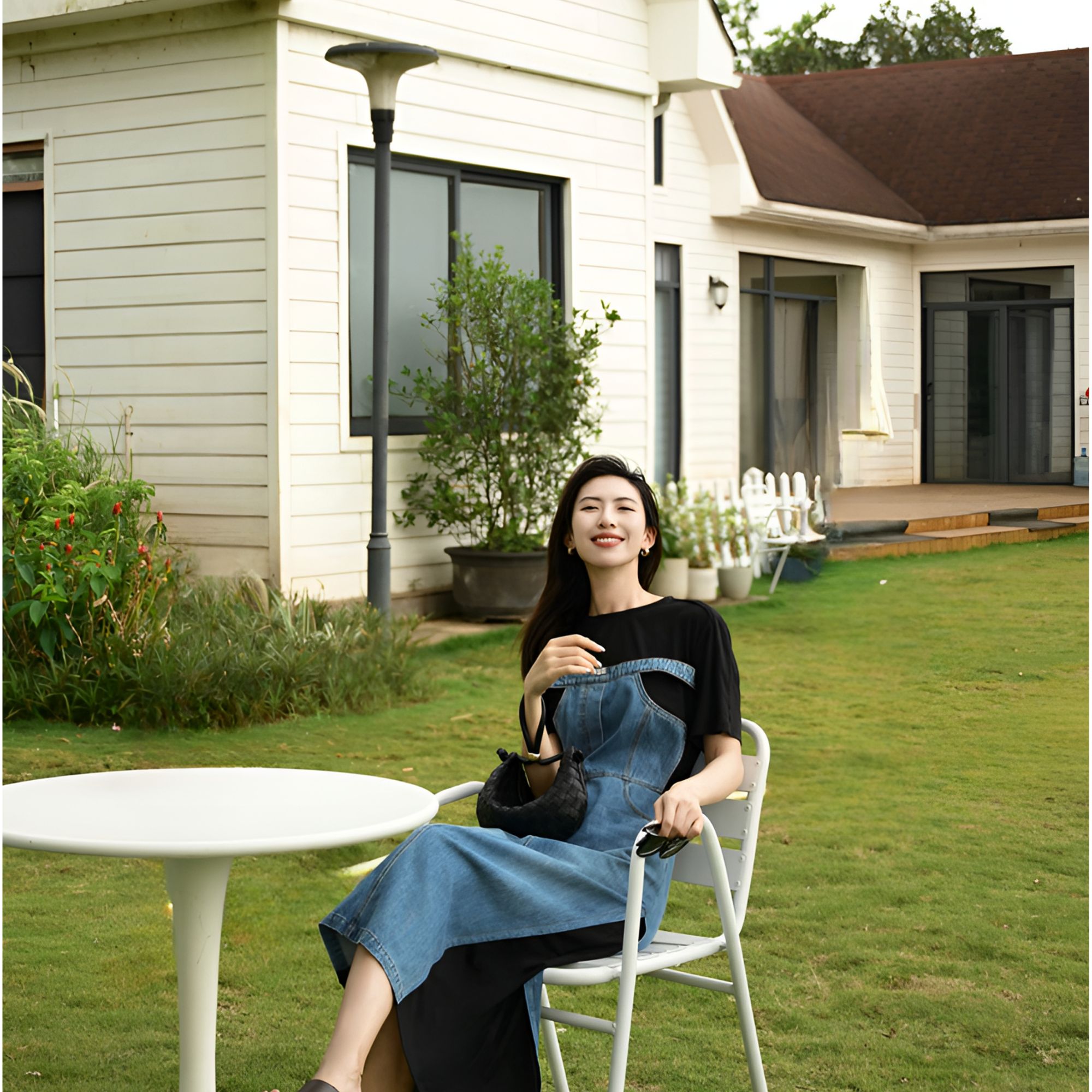 25年夏季新款港味复古牛仔连衣裙HYE24750246