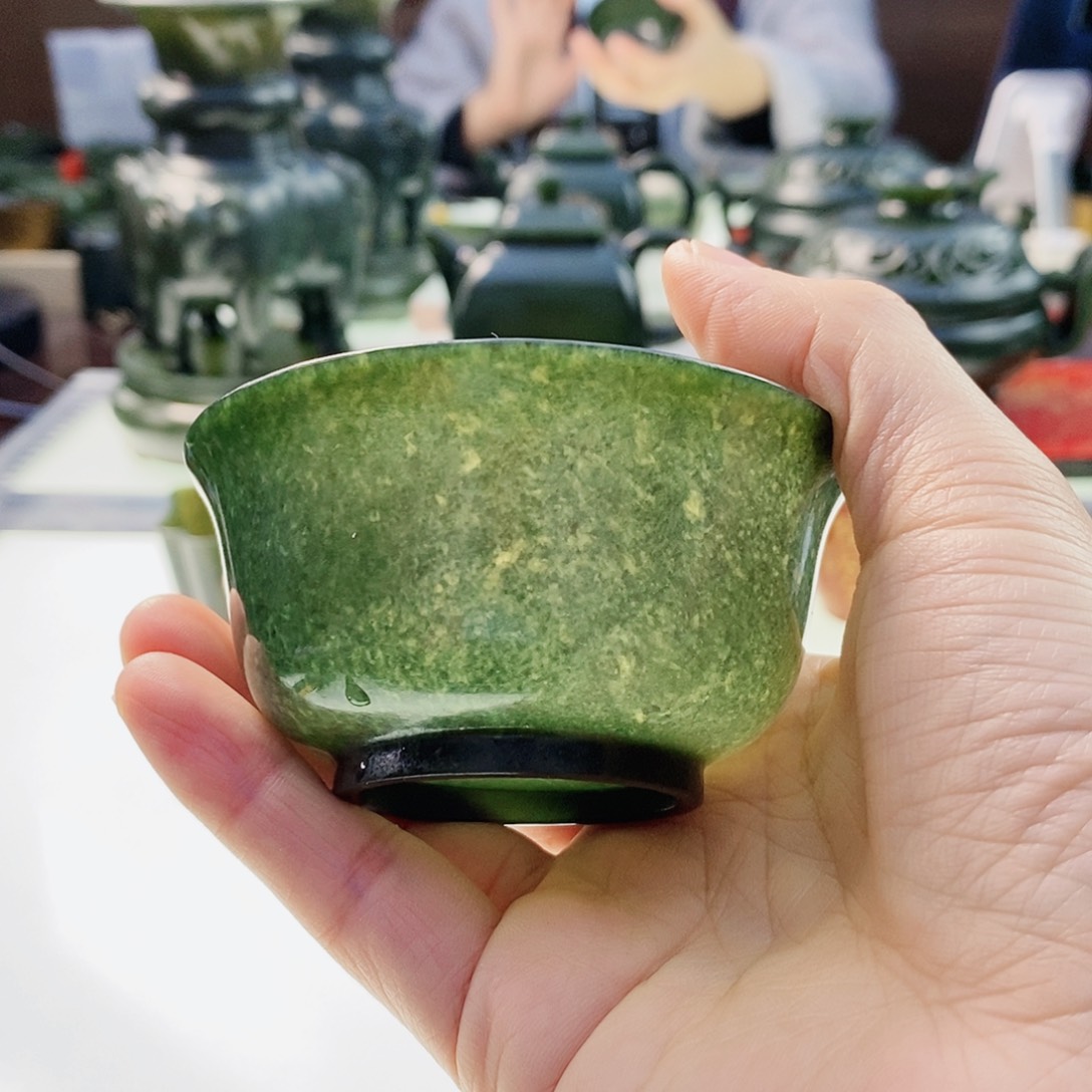 和田玉（青玉）把件未镶嵌无*