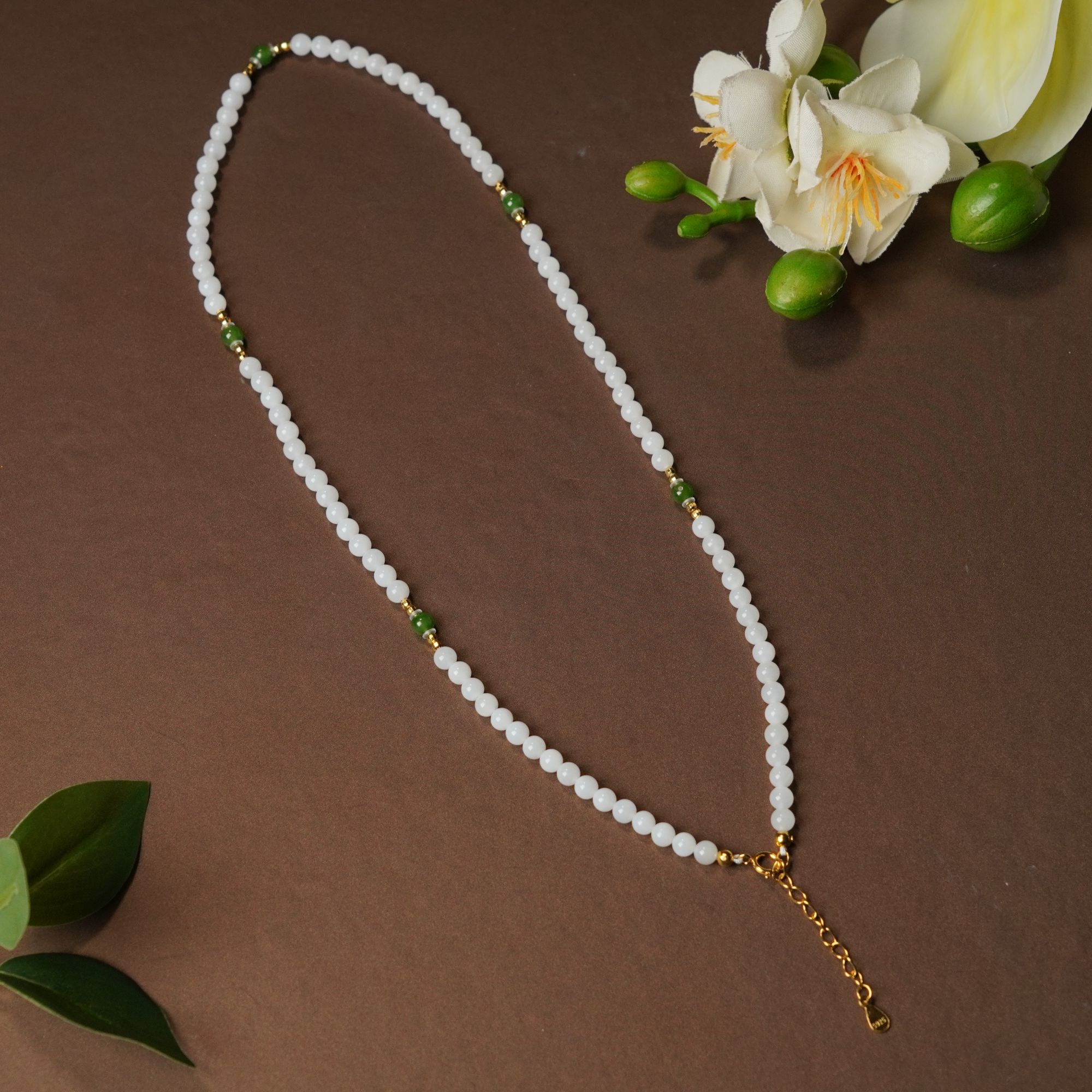 【一诺·玉揽芳华】和田玉白玉圆珠项链，流转着岁月的静美