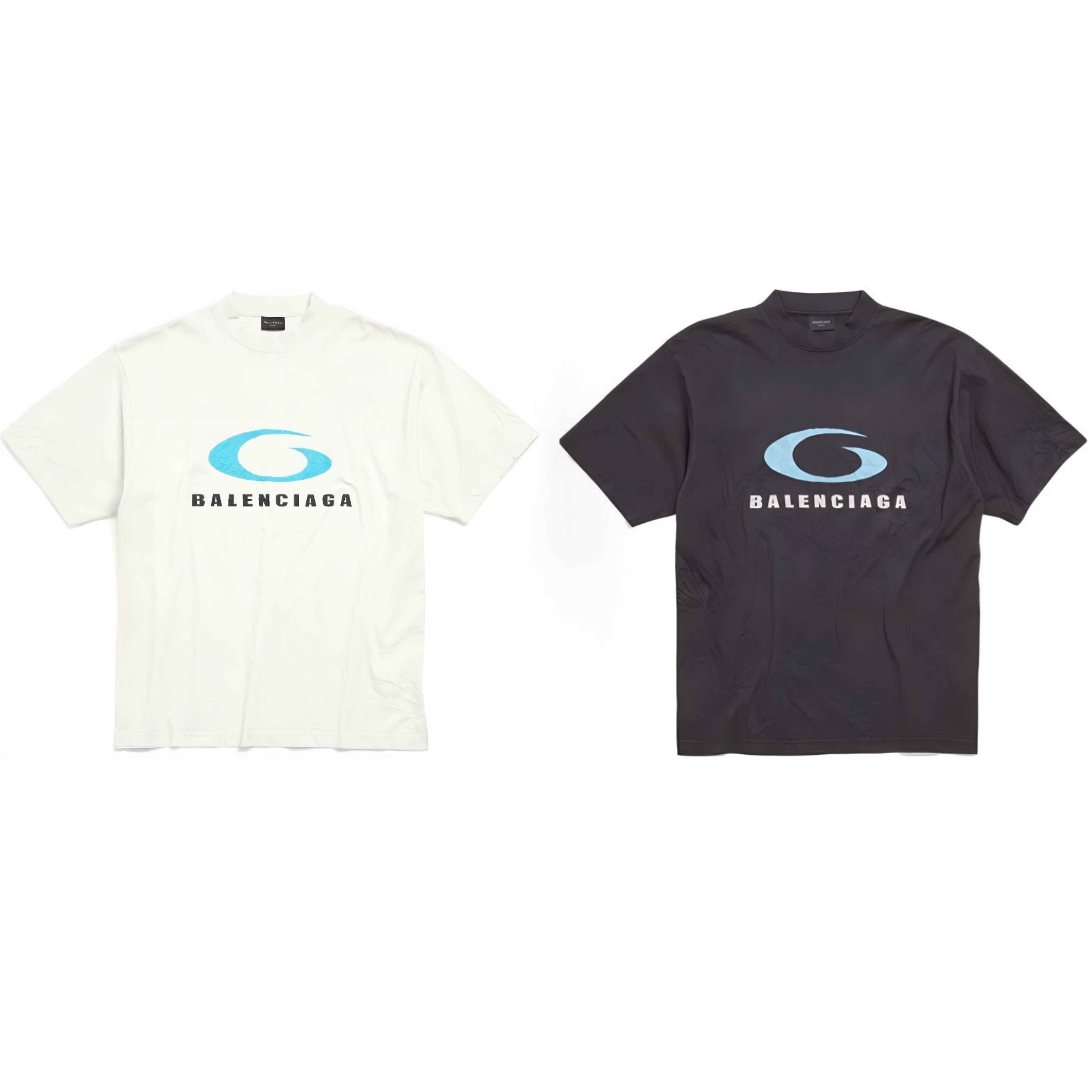 未使用 Balenciaga/巴黎世家 字母徽标logo图案印花宽松短袖