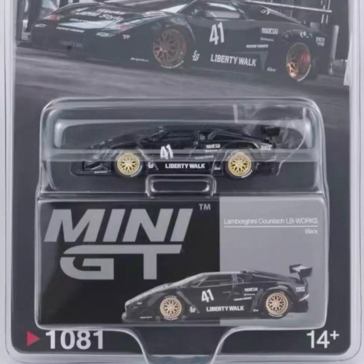 Minigt1081号挂卡黑色金轮康塔什（1：64小比例合金车模）