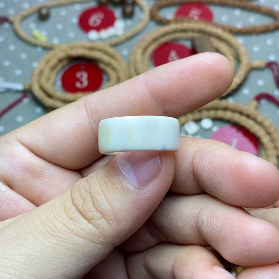 柏香籽/百香籽吊坠鹿角手工指环内径18mm左右