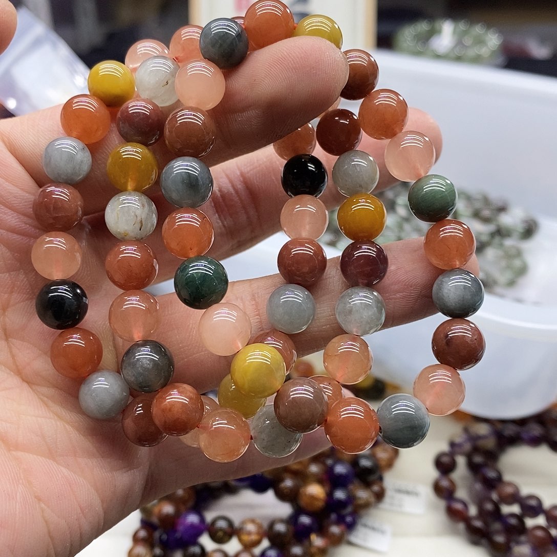 水晶手链未镶嵌多样性发货发一条