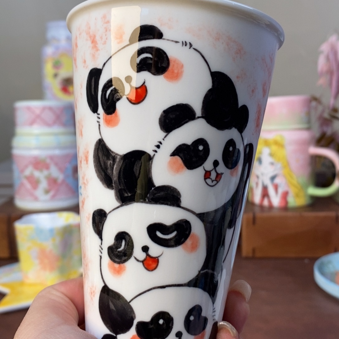 杯景德镇手绘杯子