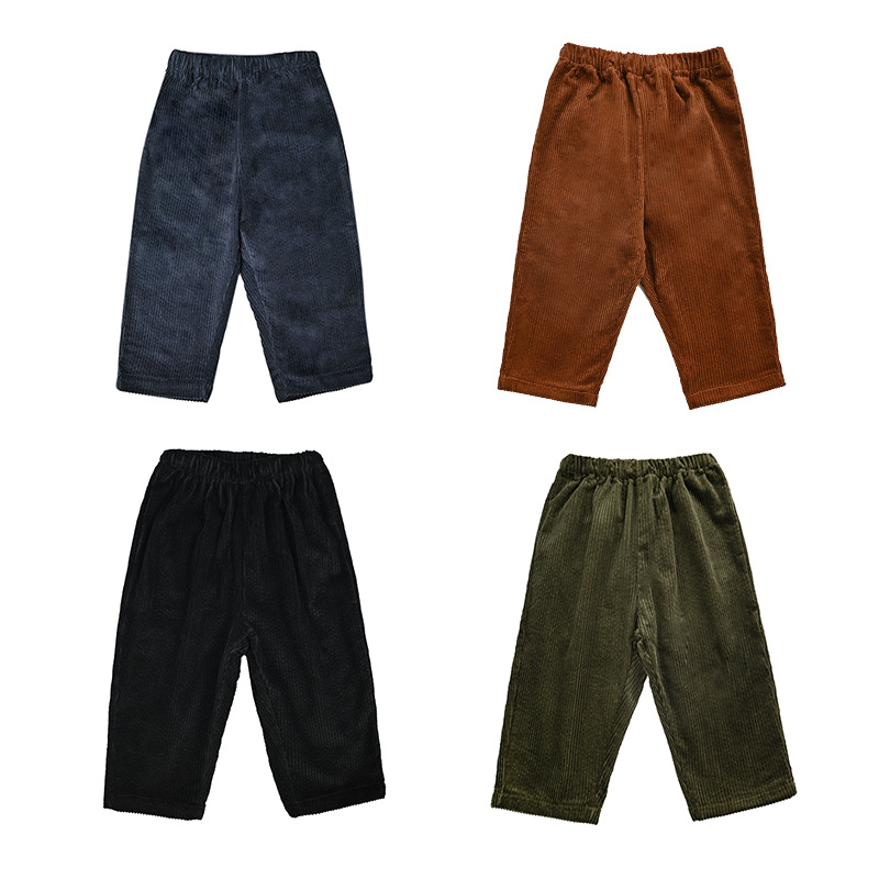 秋冬新款儿童灯芯绒长裤宝宝萝卜裤儿童裤子棉男孩休闲百搭宽松