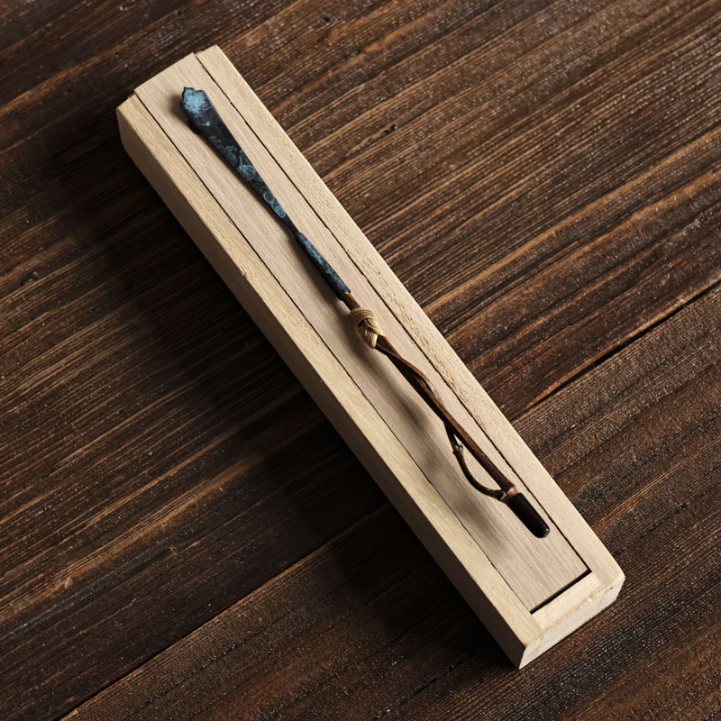 【宽窄】蓝色茶拨（春喜铜0021）