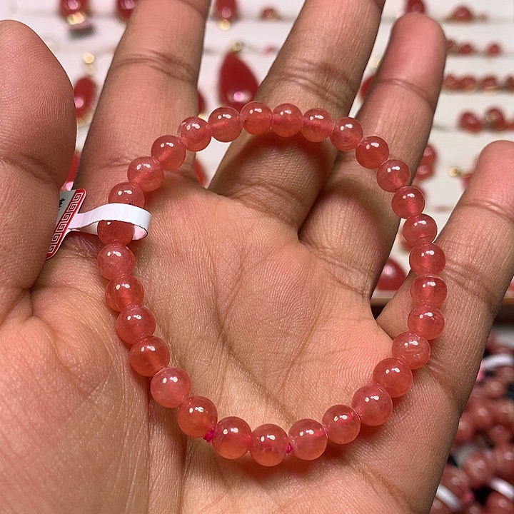 菱锰矿（红纹石）手串未镶嵌