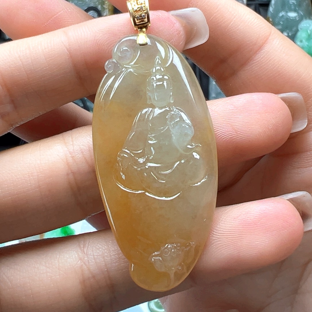 翡翠未镶嵌颈饰悟道