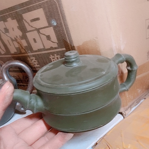 茶杯绿泥宜兴紫砂全手工制作