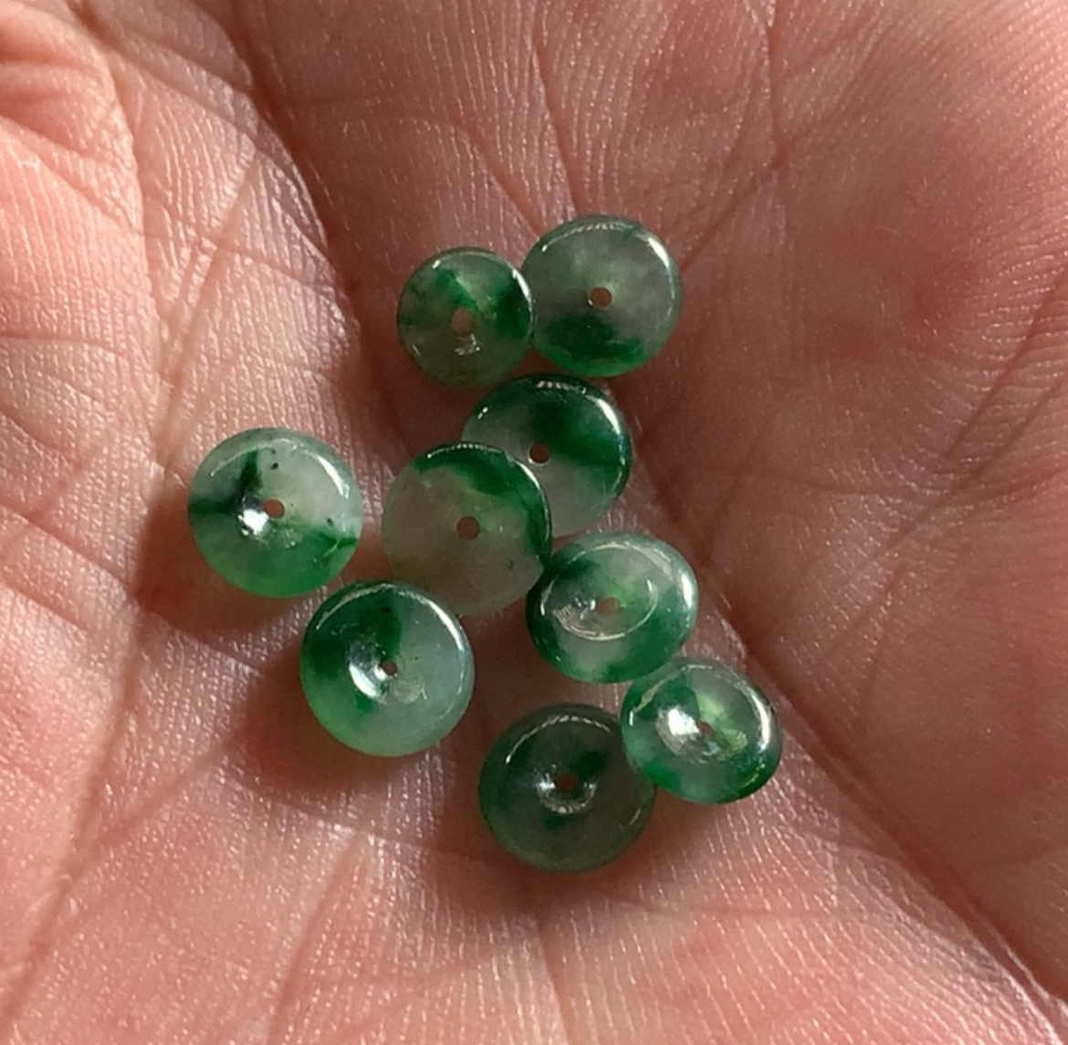 天然缅甸A货翡翠 迷你小隔片 尺寸 0.5左右 