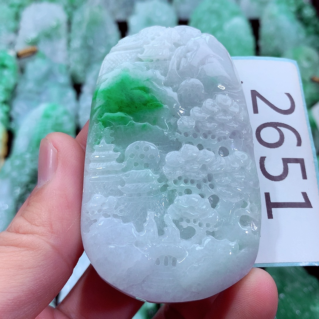 翡翠未镶嵌吊坠(不含链)