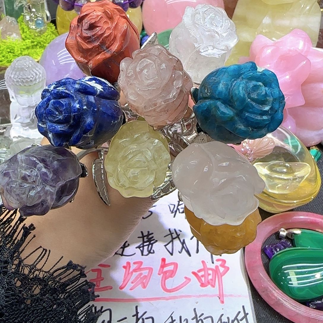 紫晶眼镜银S925镶嵌水晶