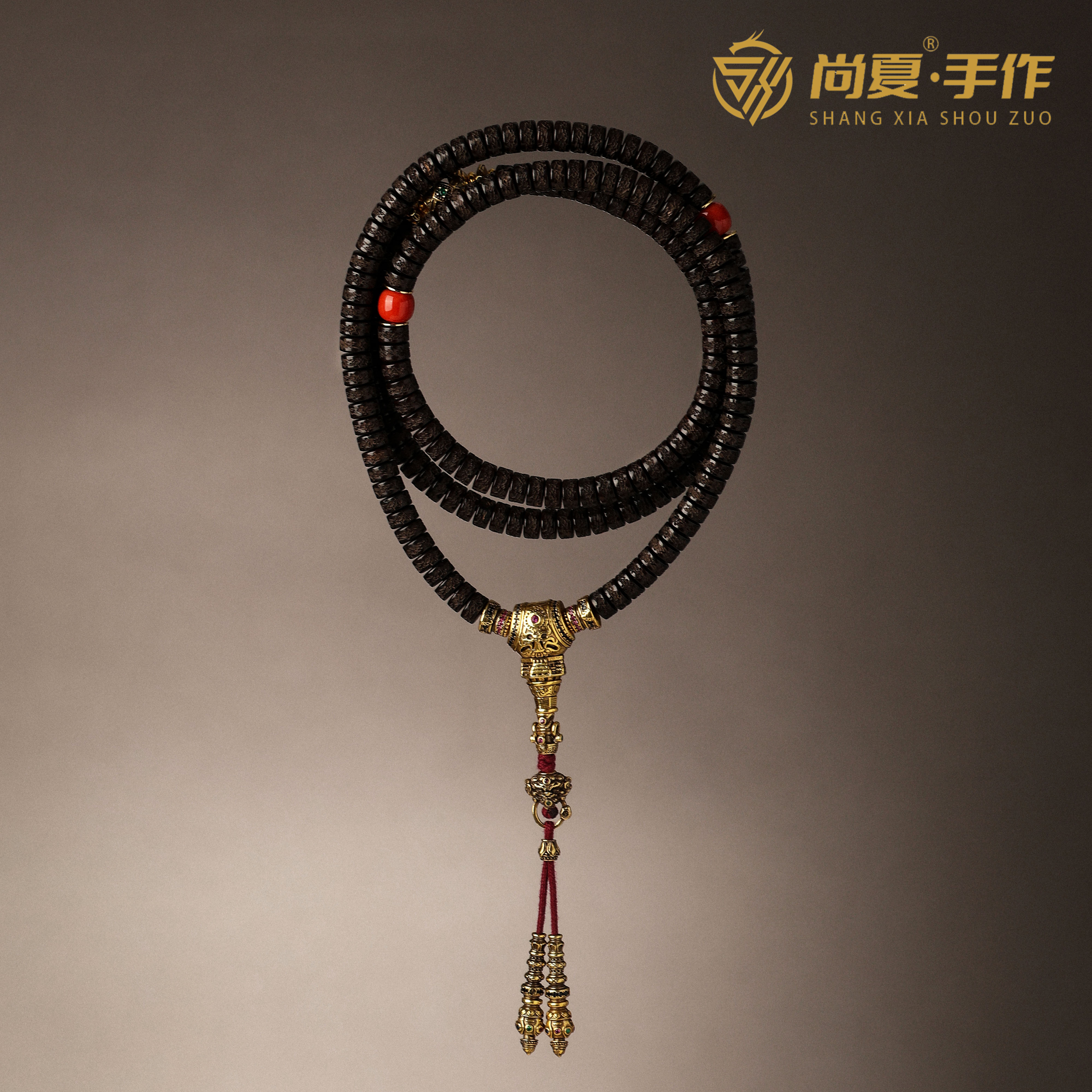 尚夏【黑金嘎】7MM天然原生态椰蒂椰嘎108长串