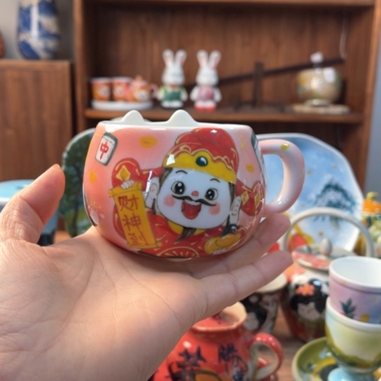 盘景德镇釉下手绘陶瓷 