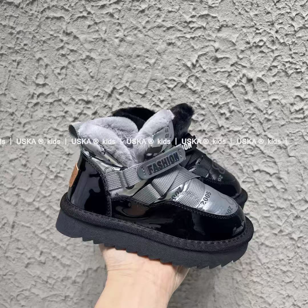 子航同款 冬季儿童新款大棉加厚防水棉雪地靴8508