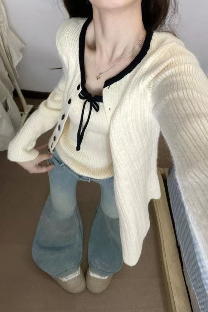 需要直播间实时购买 时尚针织开衫休闲外套百搭