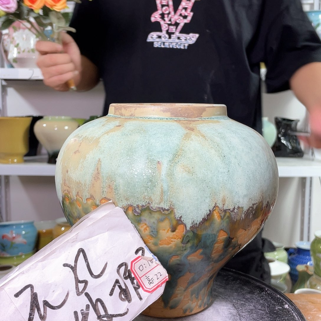 景德镇陶瓷花盆369微瑕