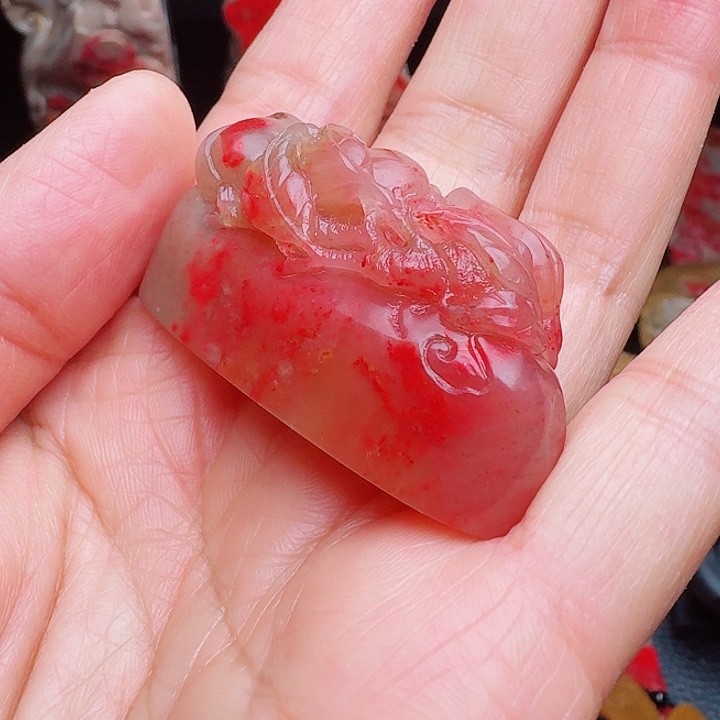 巴林鸡血石巴林鸡血精品印章