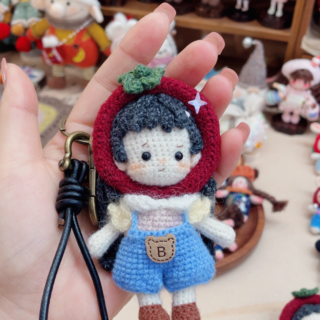 E****毛绒羊毛线山竹女孩挂件