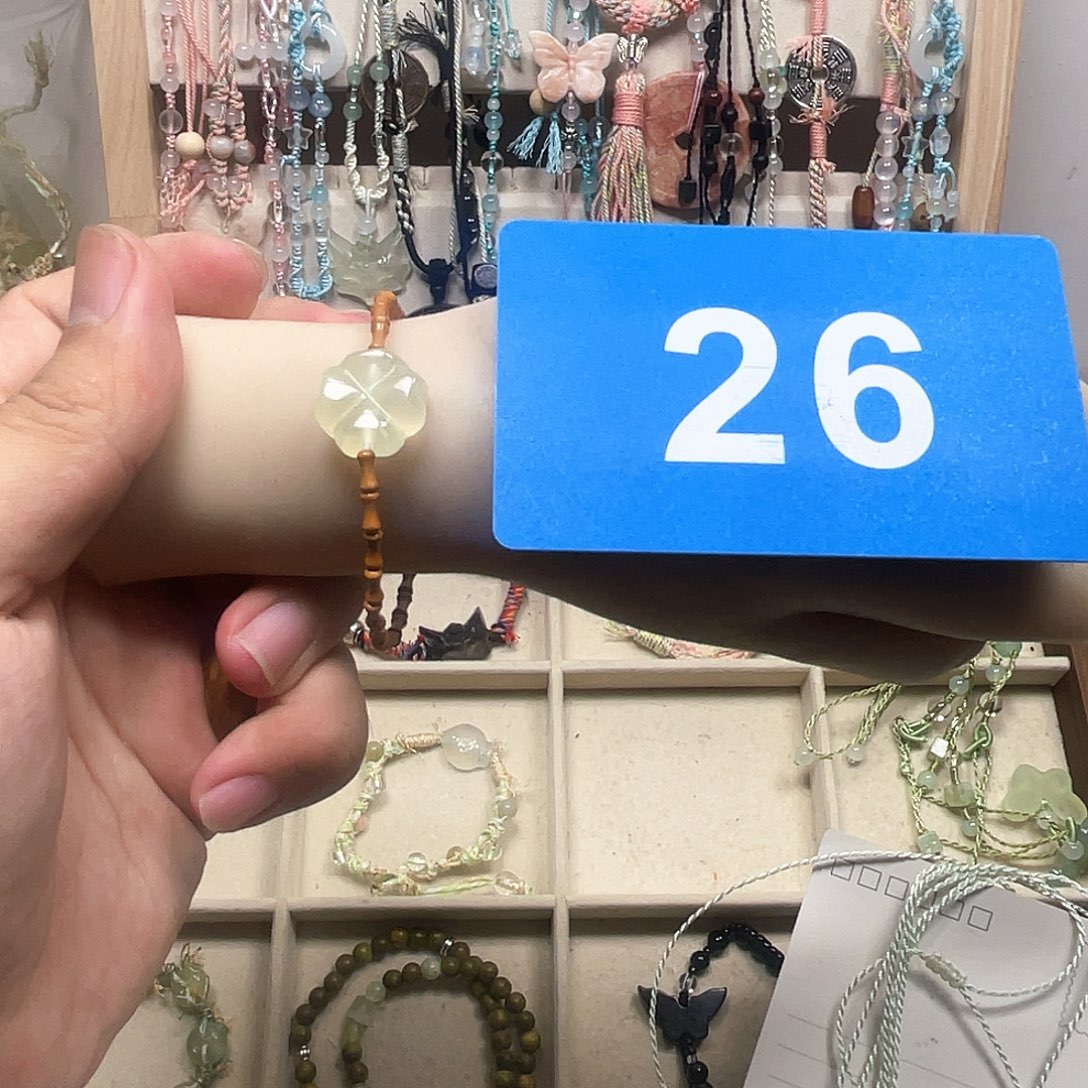 蛇纹石玉合金颈饰