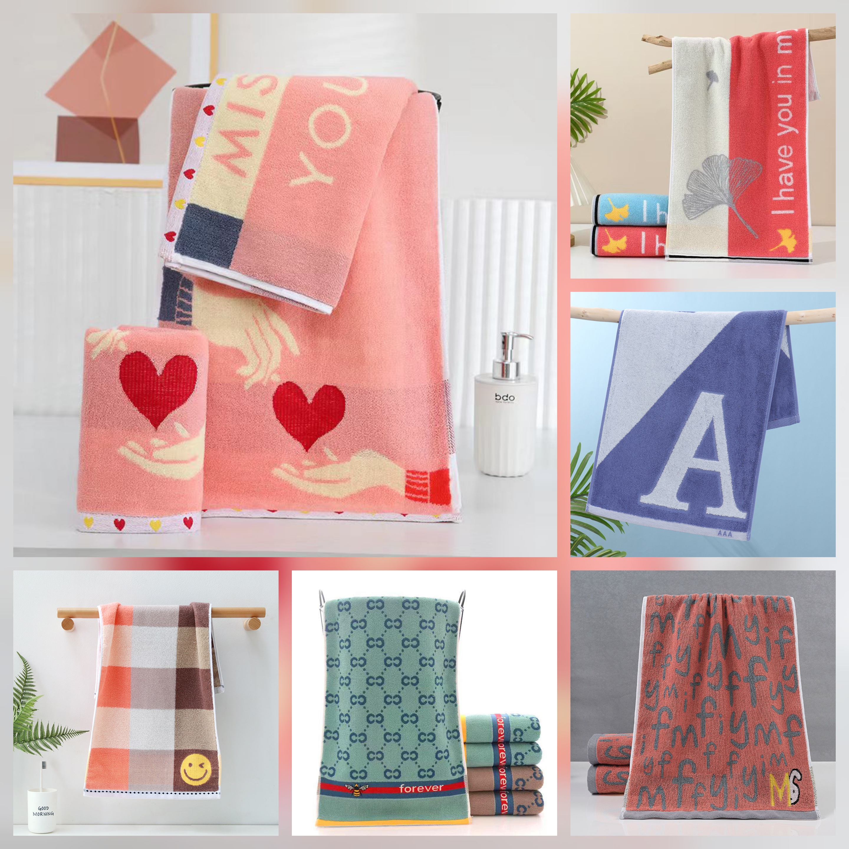 120克32股纯棉色织毛巾男女情侣款加厚柔软吸水不掉毛不掉色