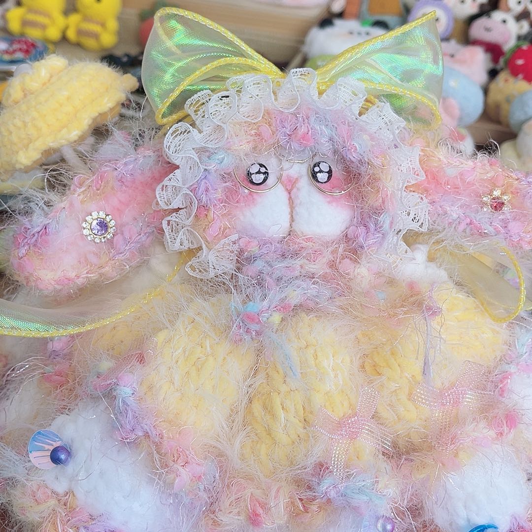 手工编织磁吸大糖糖兔