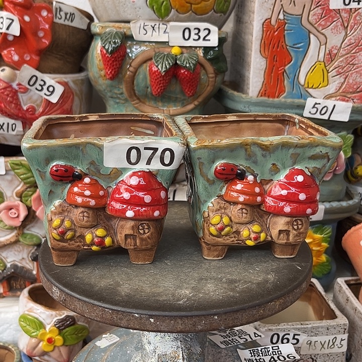 粗陶材质多肉花盆