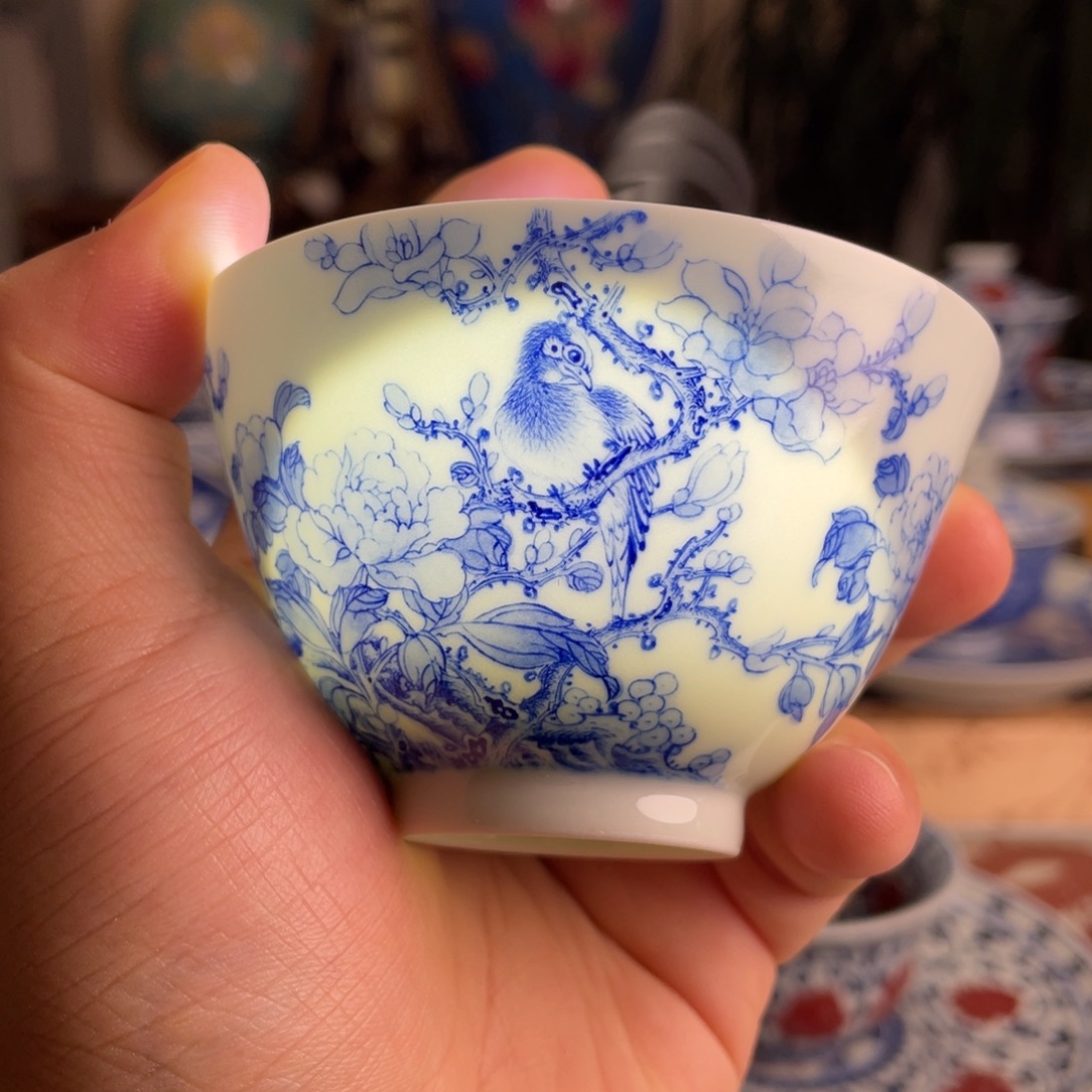 九段花鸟杯子系列