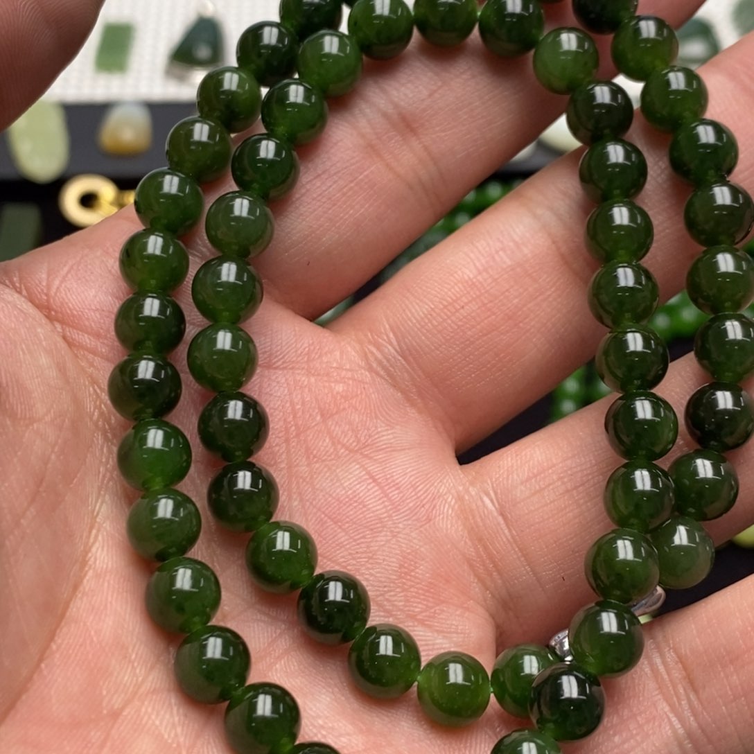 和田玉（碧玉）项链未镶嵌