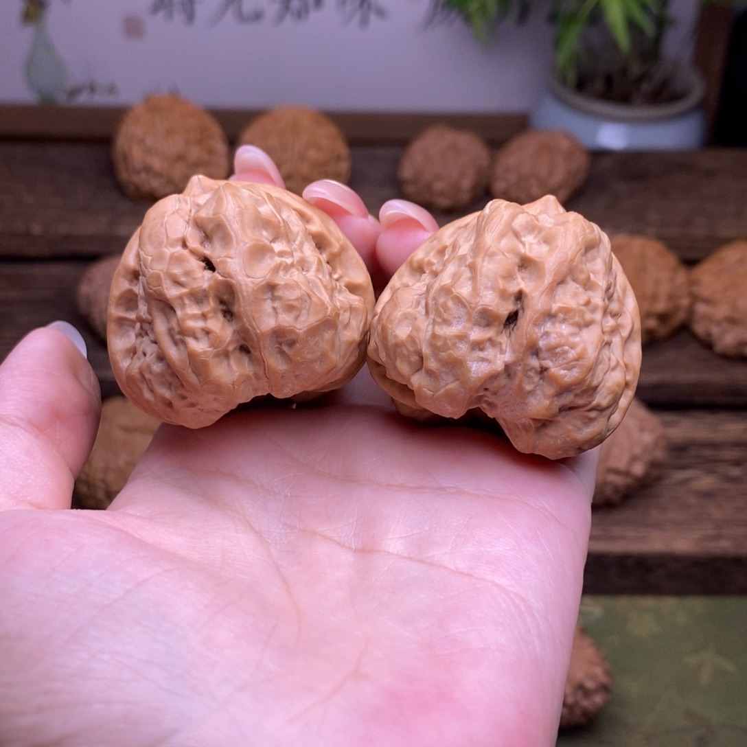 文玩核桃把件全品44尺三角蛙