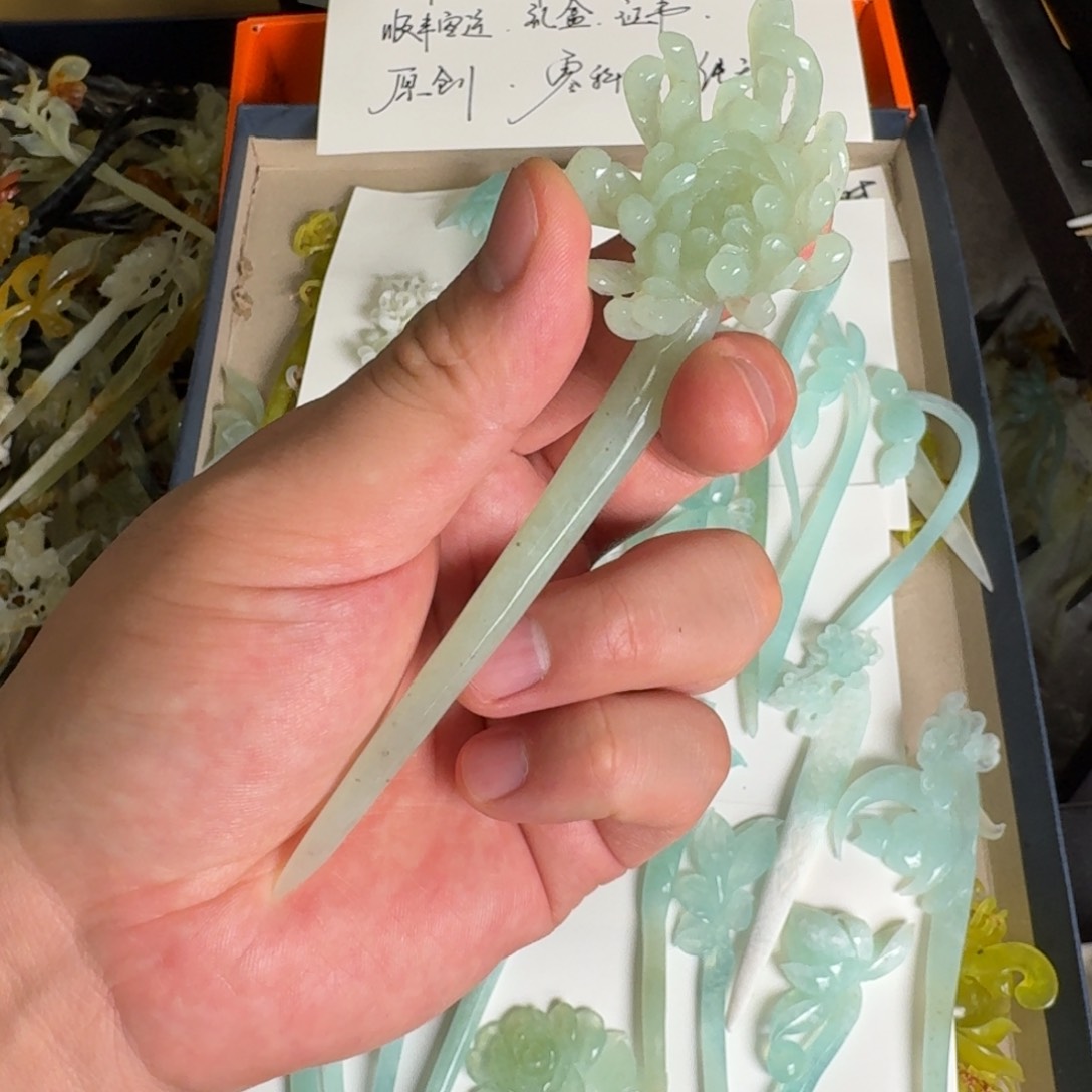岫玉发簪未镶嵌明君玉簪贼拉好看