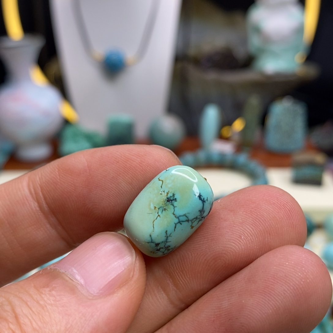 绿松石未镶嵌珠宝半成品12.3×10×17.6