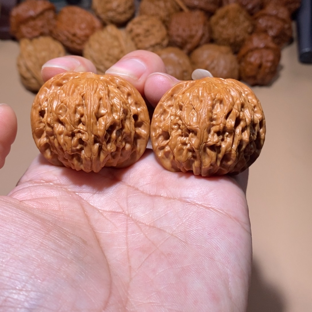 文玩核桃把件全品无修41尺房山磨盘