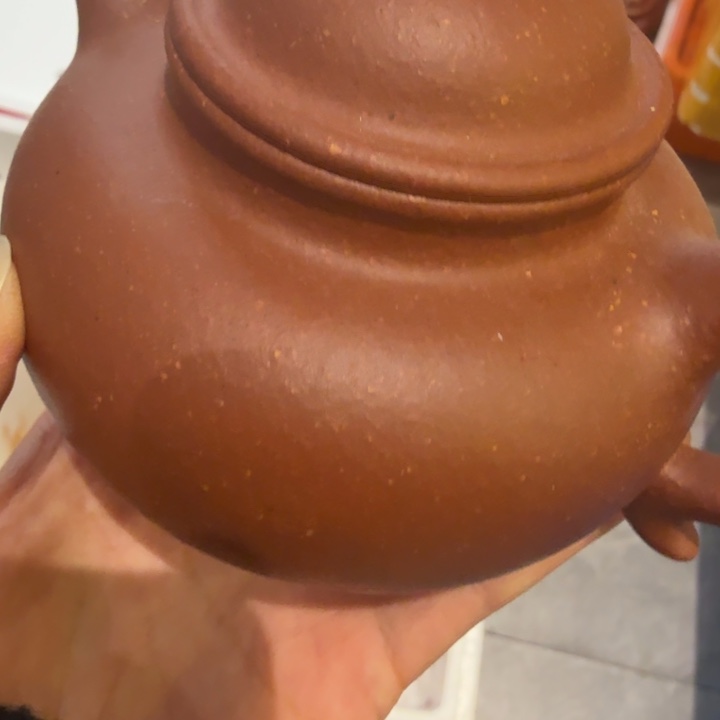 茶壶紫砂280cc红降微瑕掇球