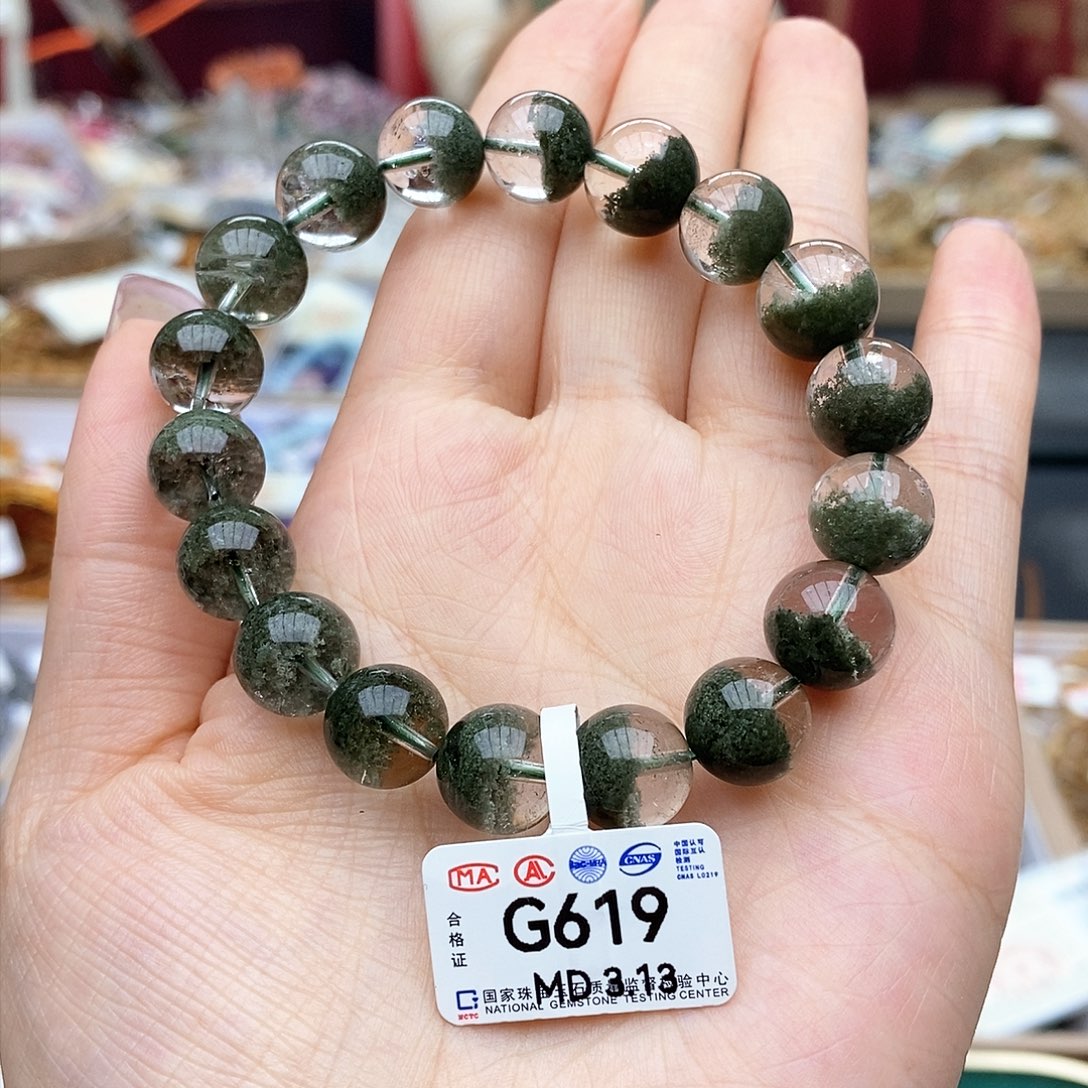 水晶手链未镶嵌G619 绿幽灵 10m+